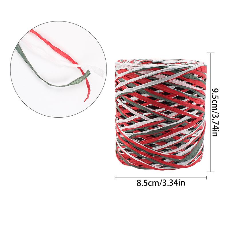1Roll Paper Rope DIY Weaving Decorative Paper Rope Lafite Grass Creative Handmade Gift Colorful Packaging Rope Bouquet Packaging