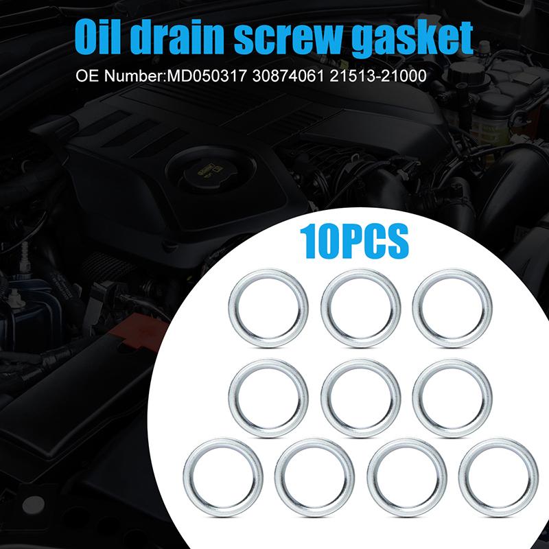 

MD050317 21513-21000 14*19*2 Oil Drain Plug Crush Washer Gaskets For Mitsubishi L200 Lancer Pajero Eclipse For Volvo For Peugeot 10PCS