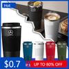 Autocollant de Voiture 500ml Gobelet à Café en Acier Inoxydable Tasse Thermos Tasse Thermique Portable de Voyage Pour Mercedes Benz Classe B/C/E/S Classe A