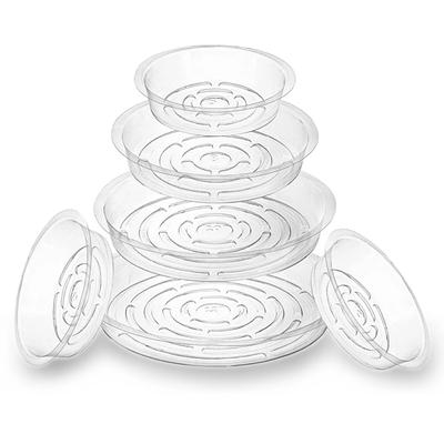 10pcs Transparent Drip Tray Plastic Saucers Mat Plant Base Pot  For Indoor Outdoor Plants Pots
