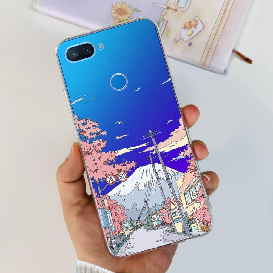 For Xiaomi Mi 8 Lite Case Fashion Soft Silicone Phone Case For Xiaomi Mi 8 SE / Mi 8 Pro Mi8 Lite Clear Tpu Cover Astronaut Capa