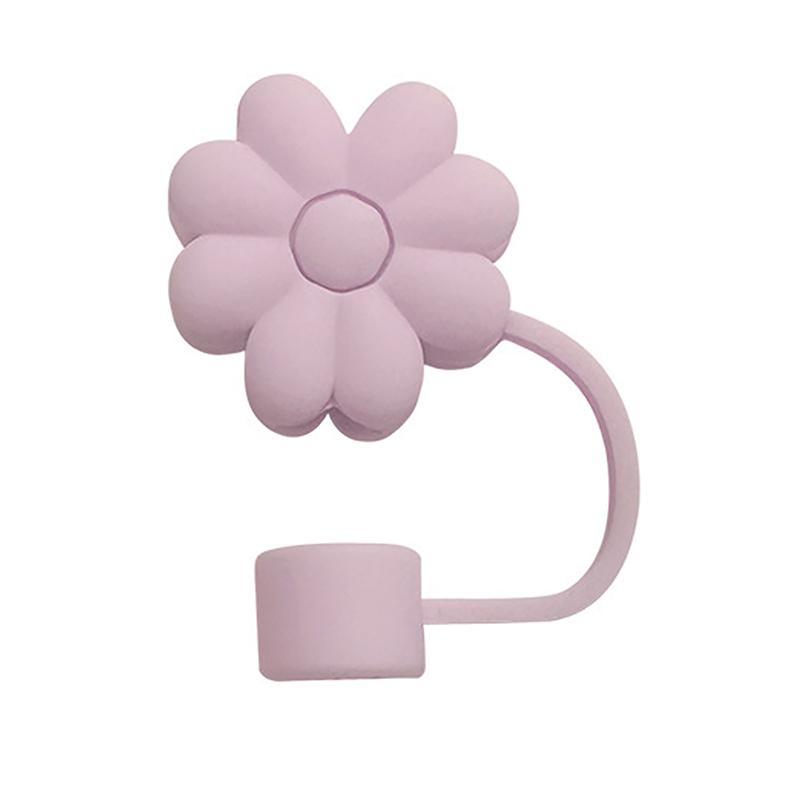 Lovely Straw Covers Cap Toppers Tumbler Cup Reusable Cute Silicone Straw Tips Lids Protect Covers