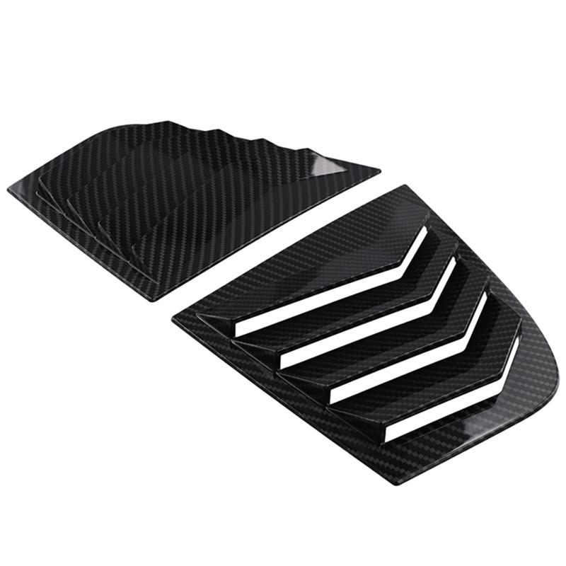 Car Accessories Rear Louver Window Side Shutter Cover Trim Sticker Vent Scoop For Kia Stinger 2018- чёрный