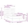 Storage Bed with Mattress Blue 140 X 190 Cm Polyester