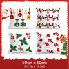 Christmas Themed Decor Pillowcase Printed Polyester 40/45/50Cm Throw Pillowcover Decorative Sofa Cushion Pillowslip Home Decor