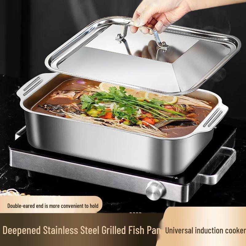 Нержавеющая сталь Deep Multi-purpose Serving Pan 32x19x5cm