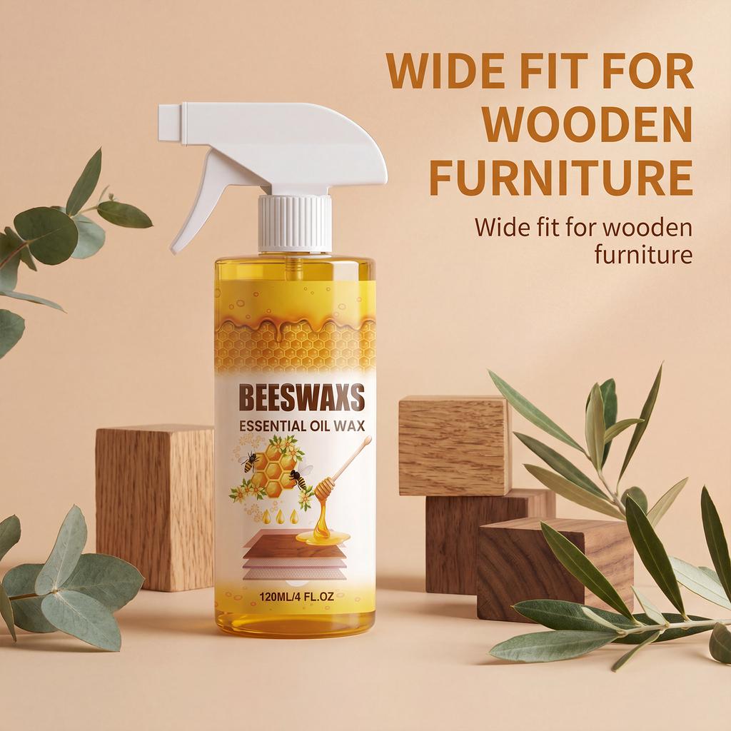 Beeswax Wood Polish Spray, Furniture Polish and Cleaner, Natural Wood and