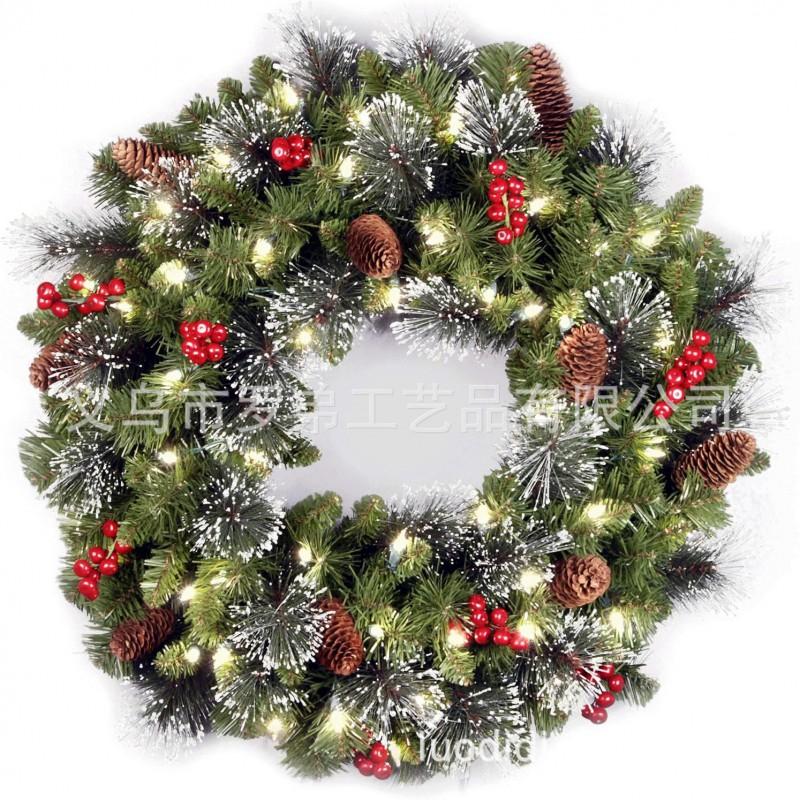 Christmas Wreath Door Hanging Decor Home Mall Window Party Festive Simulation Ornament