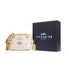 Coach Jamie 19 Floral Print Pebble Leather Camera Bag Women Shoulder Bag Yellow White CAQ38-SVCAH
