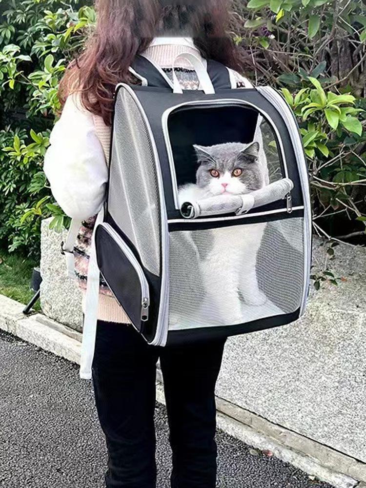 Cat Bag Outing Bag Portable breathable shoulder cat backpack Foldable cat outdoor travel pet bag