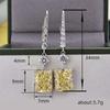 Wind Small Sugar Cube Earrings, Light Luxury Princess Fashion Earrings, Rich Lady Celebrity Ear Buckles