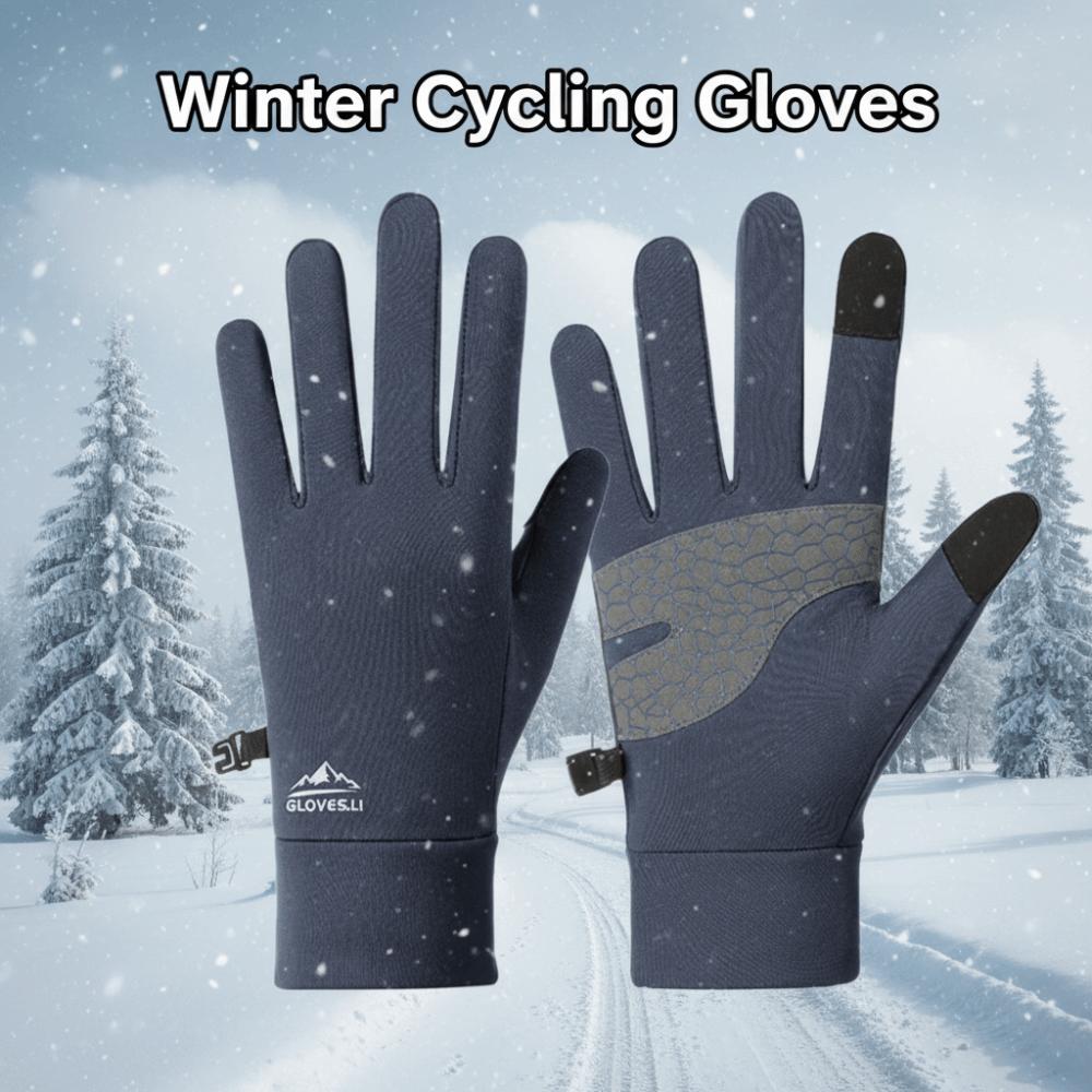 Thermal Fleece Thick Cycling Gloves  Warm Outdoor Gloves Winter Cycling Gloves  Sports