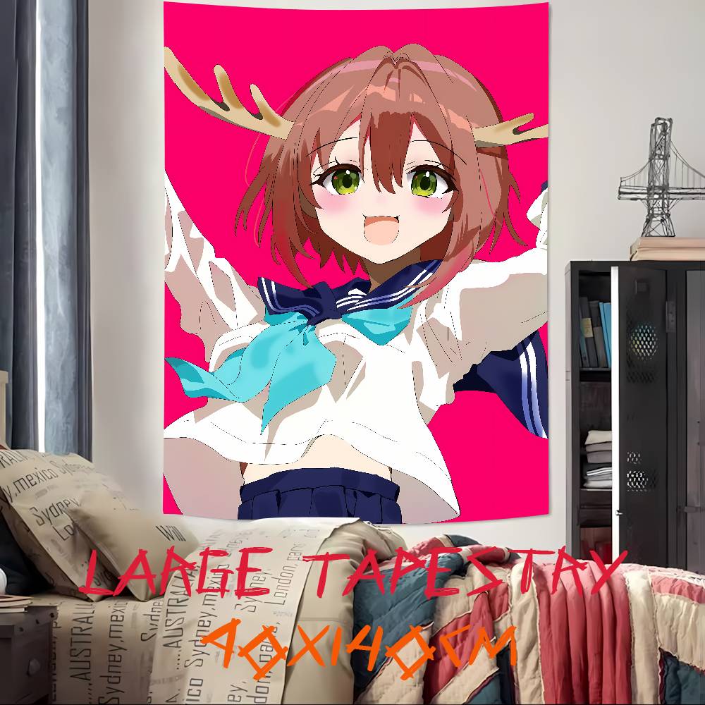 Anime Nokotan Cute Noko Shikanoko Tapestry Decoration Bedroom Dormitory Background Cloth Holiday Party Living Room Club Cloth
