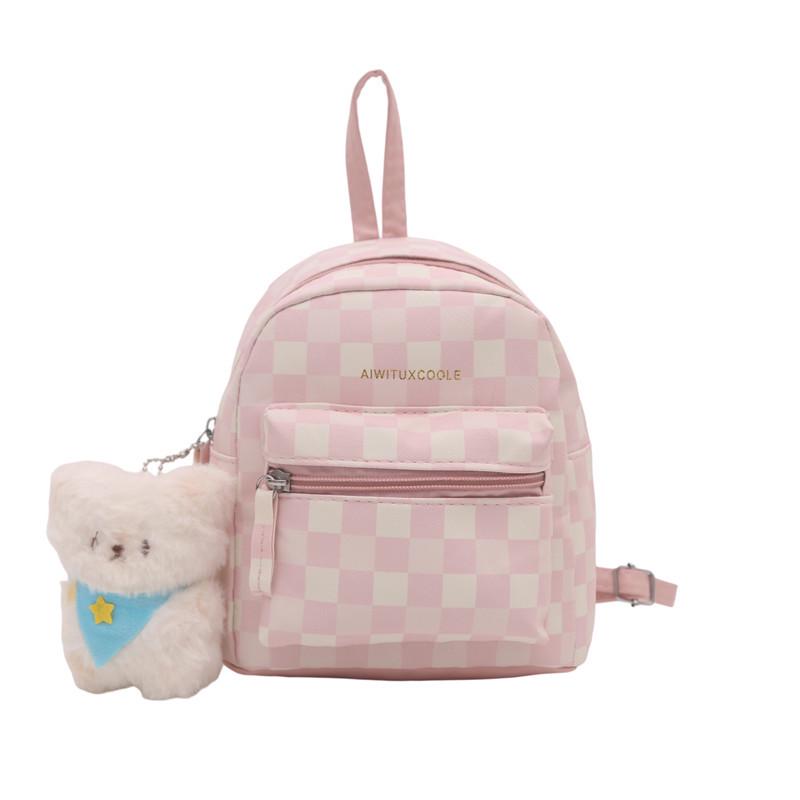 

Корейская мода женский легкий рюкзак: Маленький, стильный дорожный и студенческий рюкзак No Pendant розовый