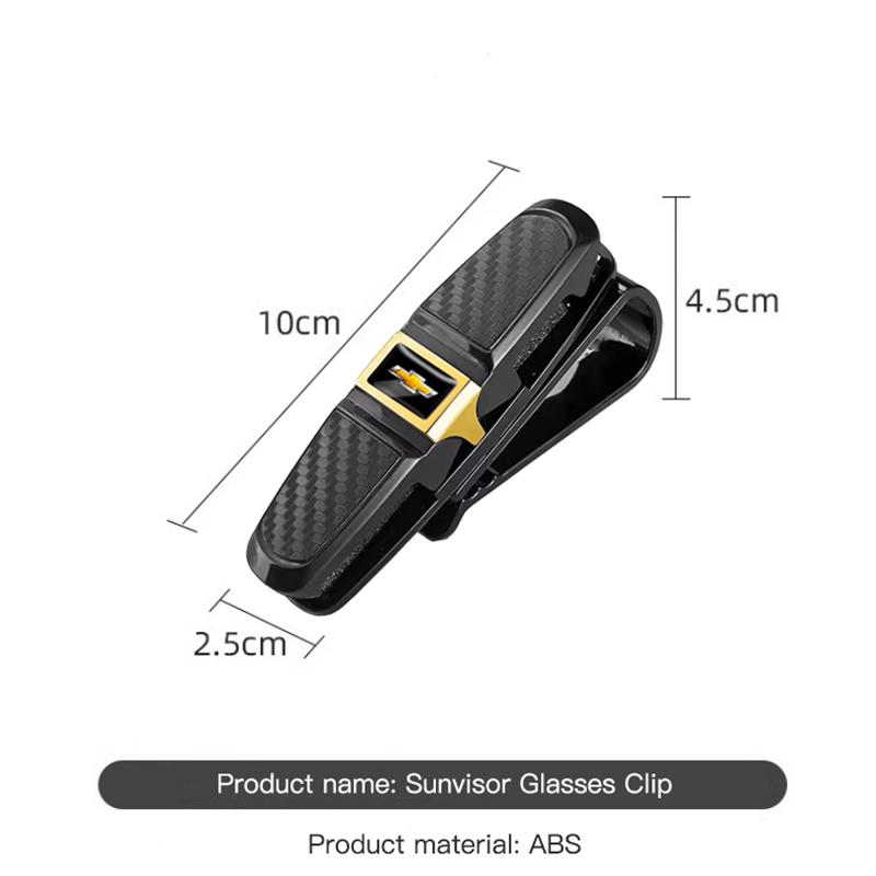 AABHL1 Car ABS Sun Visor Glasses Clip Ticket Card Storage Clamp For Chevrolet Corvette Montana TrailBlazer Silverado Camaro Suburban