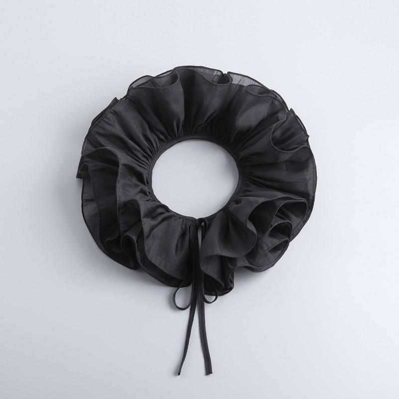 

Elegant Mesh Ruffle Layer Fake Collar Decoration Shawl Shirt Blouse Tulle Neck Decor Party Neckwear Cosplay Costume Accessories