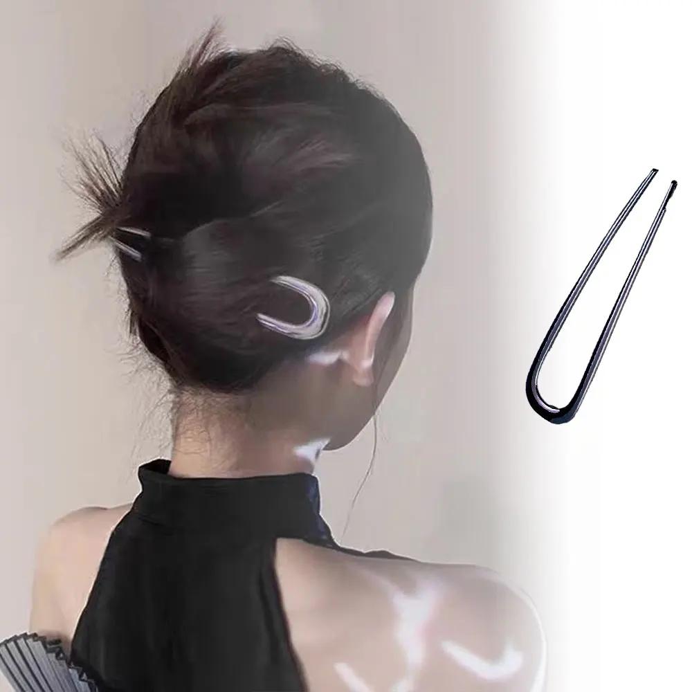 Baguettes à Cheveux Élégantes en Métal Pinces à Cheveux Françaises pour Femmes Épingle à Cheveux en Forme de U Mode Accessoires Bijoux de Cheveux Vente en Gros