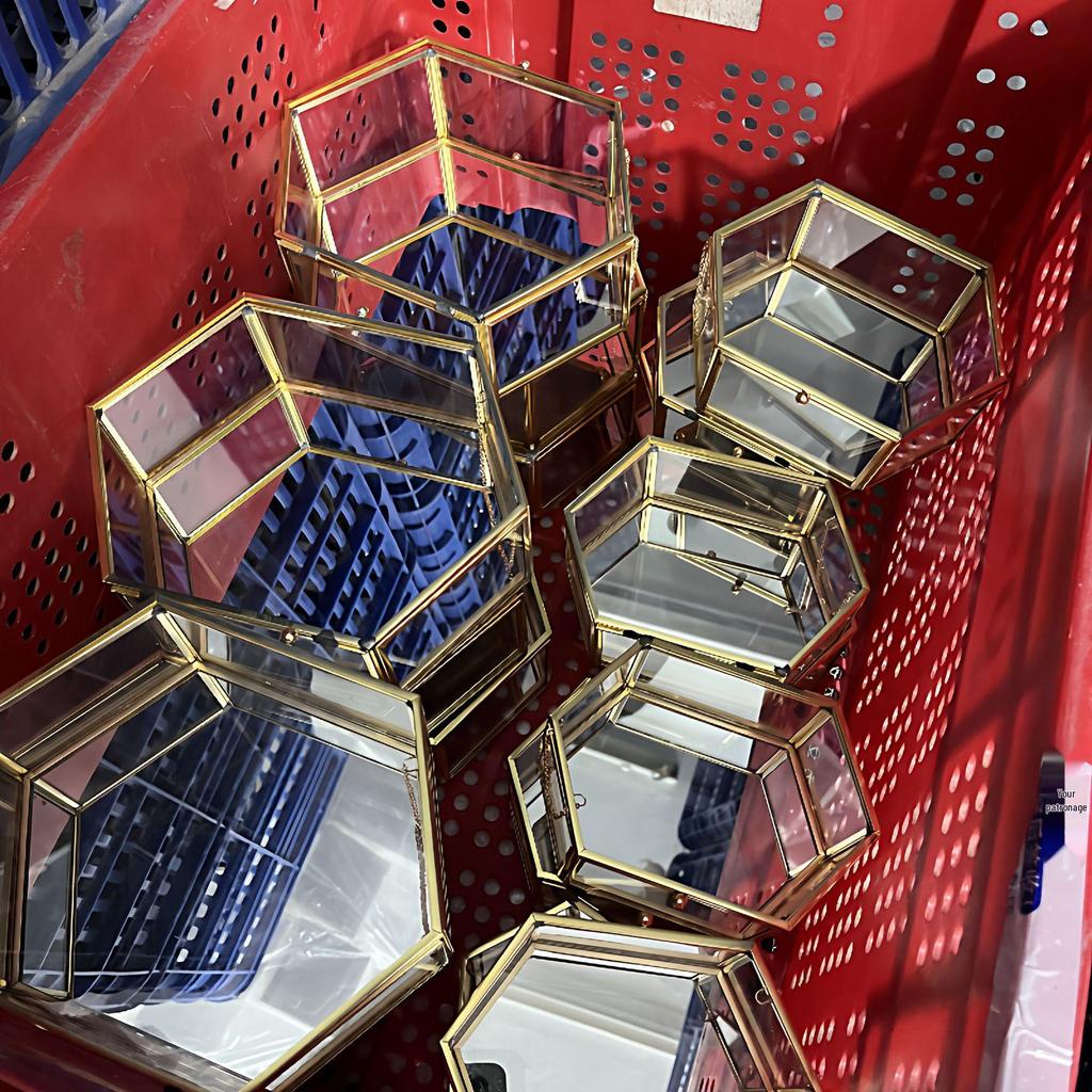 Metal Tray Storage Box for Gold Ornaments: Lipstick, Rings, Earrings, Necklaces, Eyebrow Pencils - Perfect Girlfriend Gift