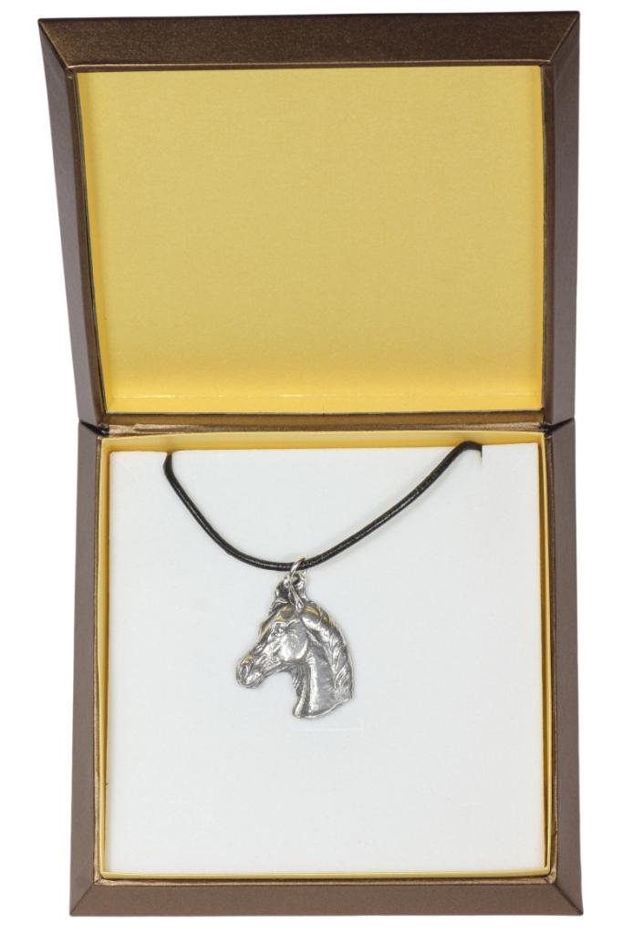 

Australian Stock Horse - necklace with a horse, silver-plated pendant for a horse fan, unique jewelry by Art-Dog brand срібний