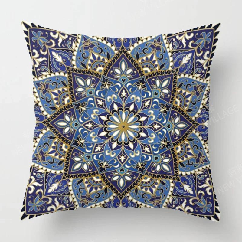 Fall Home Decor Autumn Living Room Throw Pillow Cover Sofa Boho Cushion Cover Mandala