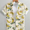 Hawaiian Shirt Funny Banana 3d Print Casual Shirts Women Fashion Lapel Button Short Sleeve Beach Shirts Blouse Aloha Holiday