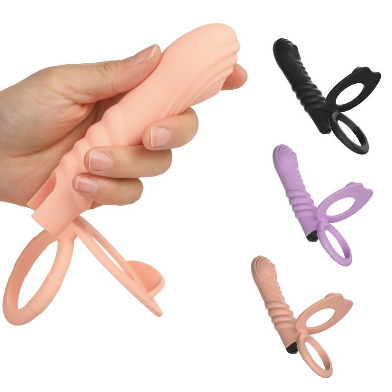 Double Penetration Penis Dildos Vibrators Prostate Massager For Women Men Anal Beads Butt Plug Sex Ring G Spot Massage Vagina
