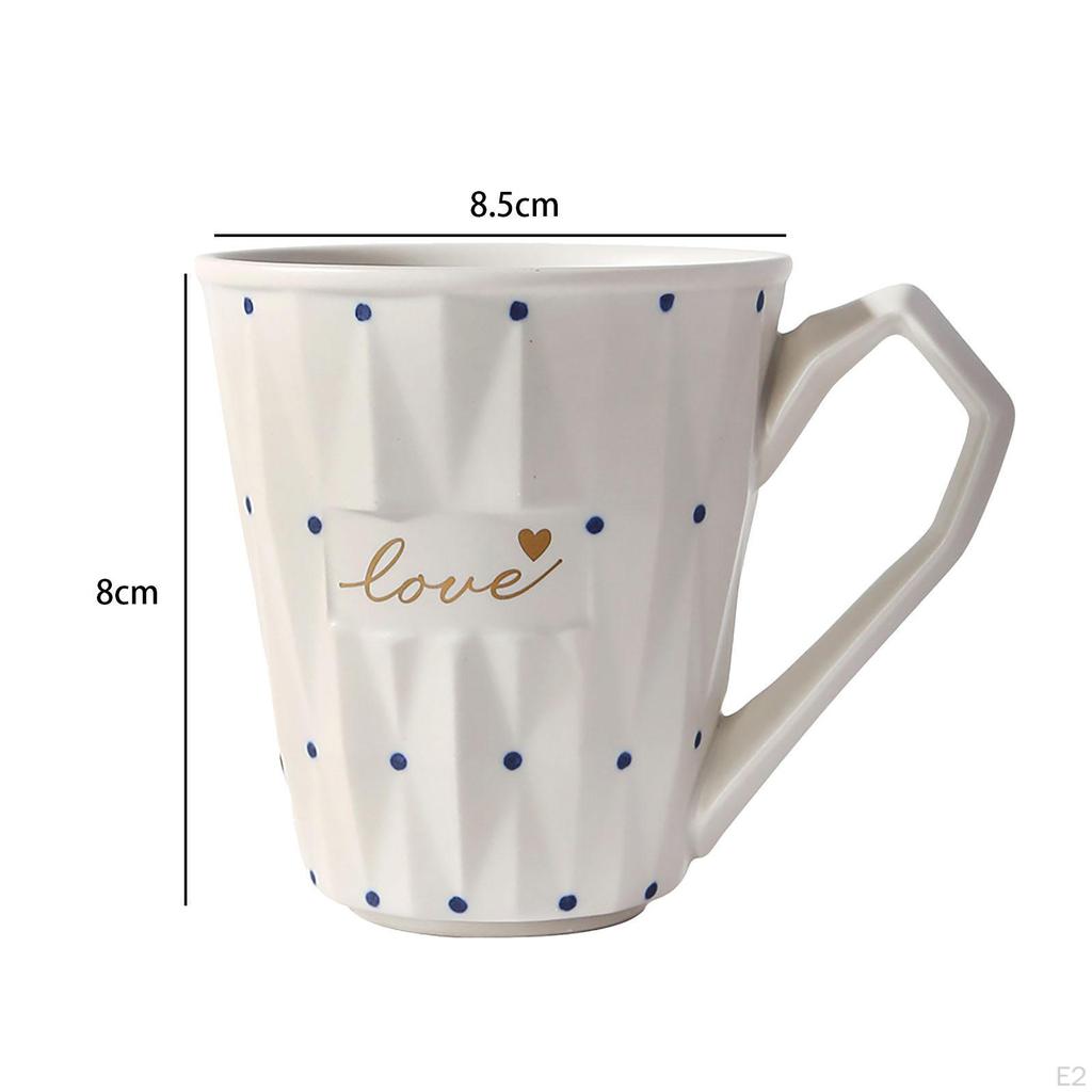 Coffee Mug Teacup with Handle Handmade Creative Decor Milk Drinking Cup for Mother's Day Dinner