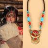 Women Head Chain Bohemia Hair Chain Eyebrow Pendant Beads Tassels Headbands Indian Headdress  Gift