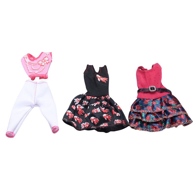 3pcs/5pcs Handmade Casual Style Bobbi Doll Clothes Set Elegant Dress for 11" dool Pullip Doll/Jenny