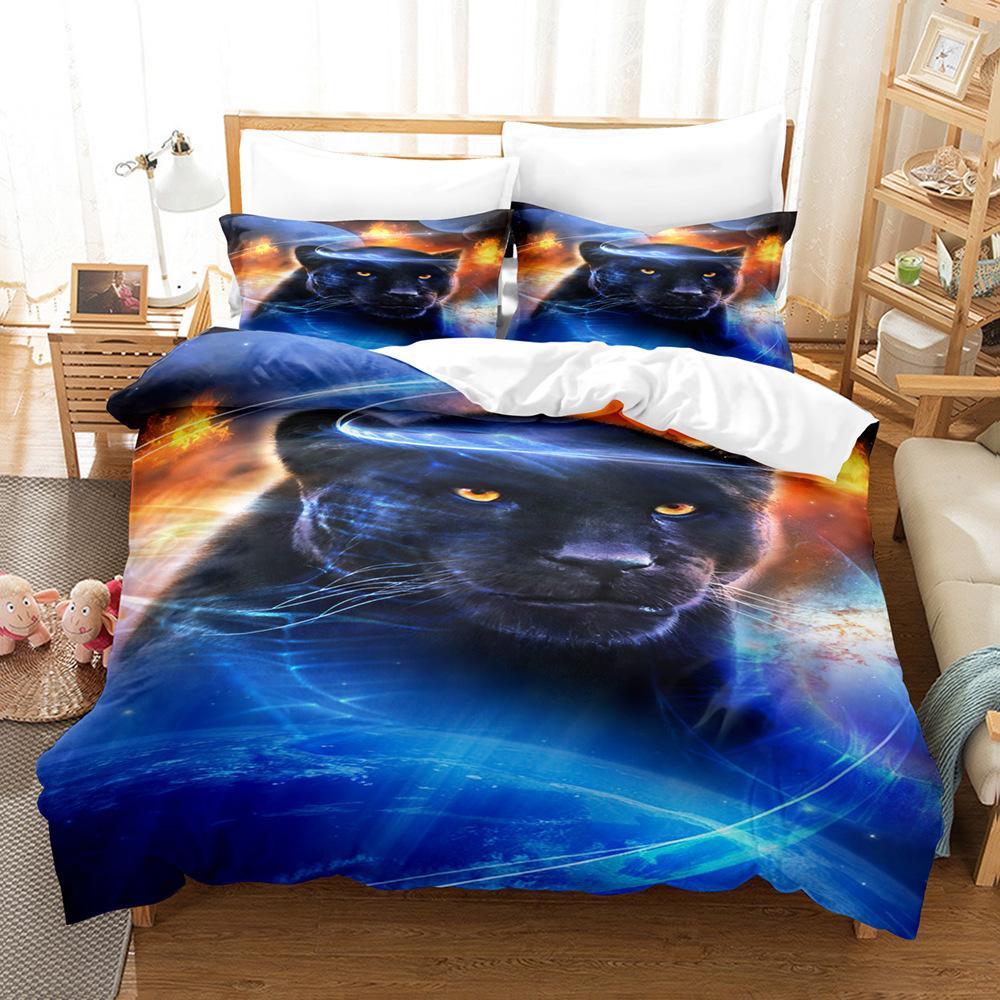 Leopard Pattern Bedding 3D Digital Printing Leopard Three-Piece Set