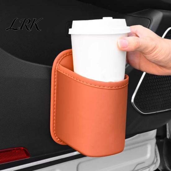 Vehicle Door Storage Organizer Universal Faux Leather Car Cup Holder, Wide-Mouth Clip for Drinks, Interior Clutter Phones, Multifunctional Automotive