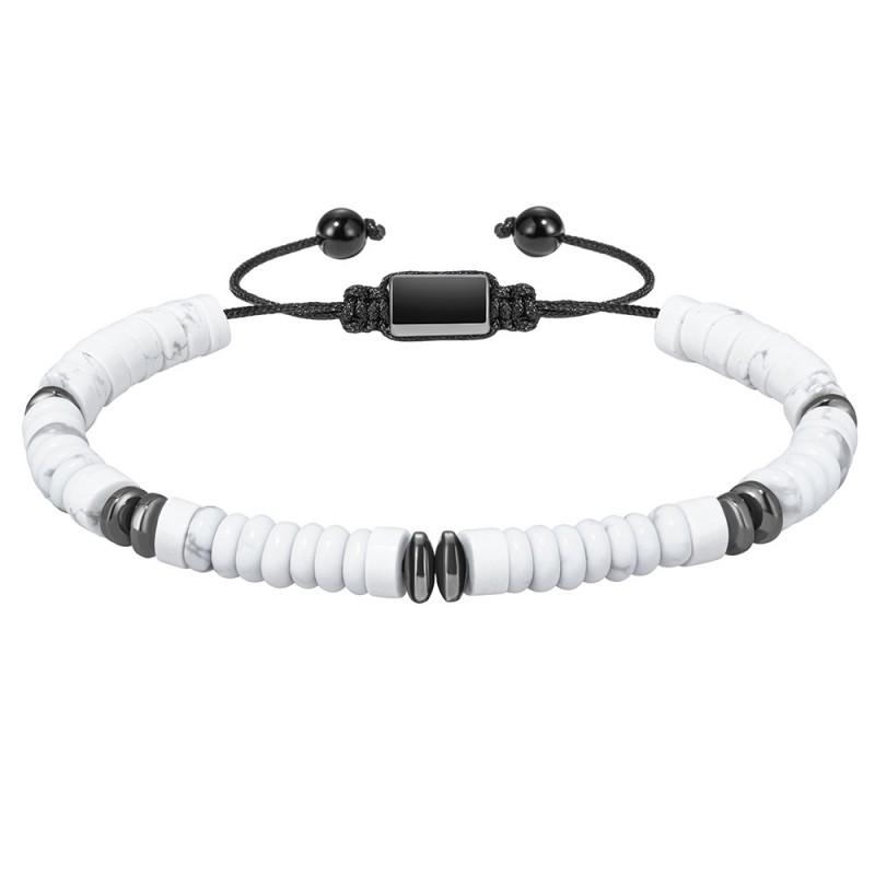 Natural Stone Beaded Adjustable Bracelet Women Minimalist Geometric Design Handmade Crystal Jewelry