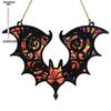 1 Stück Acryl-Fledermaus-Hängedekoration Buntglas-Effekt Gotisch Halloween Fensterdekoration Bunter Sonnensammler, Vier Jahreszeiten Dekoration