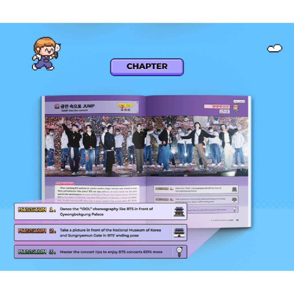 BTS ספר טיולים עם ביטויים קוריאניים שימושיים + גלויה