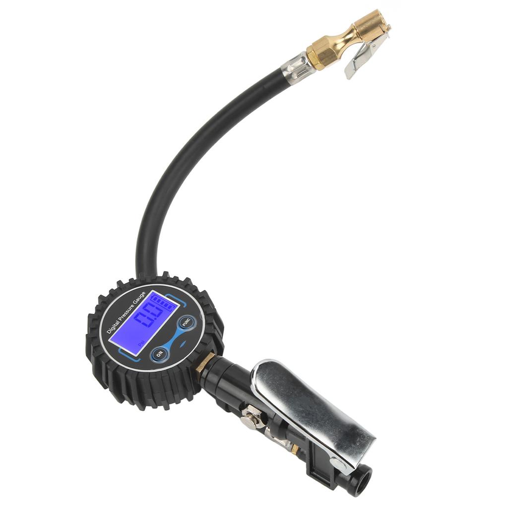 0‑200PSI Tire Inflator with Tire Pressure Gauge LCD Digital Display 4 Pressure Units for Motorcycle Car Van Truck Bus