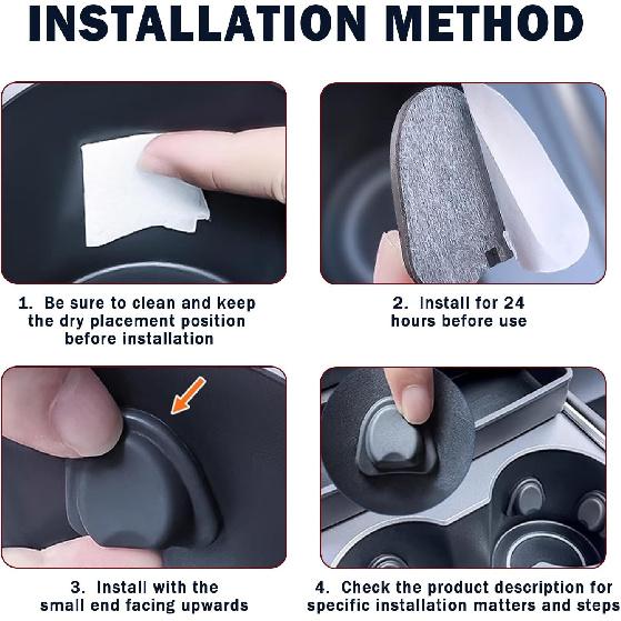 2025 Upgrade Car Cup Holder ert,Anti-Slip Silicone Cupholder ert for Car Stabilising Water Cups,Self-Adhesive Automotive Cup Holders Pad for Most