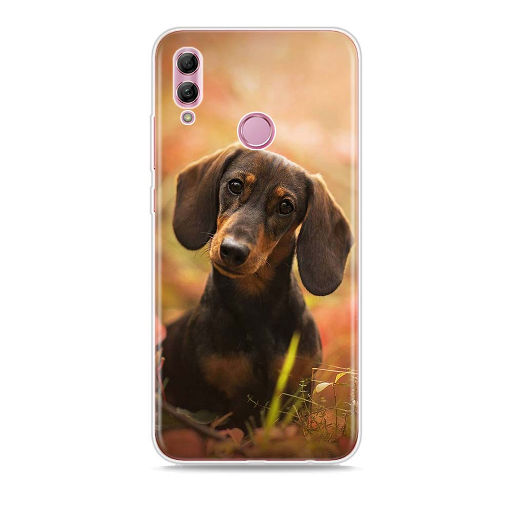 Silikonový kryt pro psy jezevčíka dobrmana pro Honor 30 30S 30i 9 10 9A 9C 9S 9N 10i 10X 9X Lite Pro 5G pouzdro na telefon