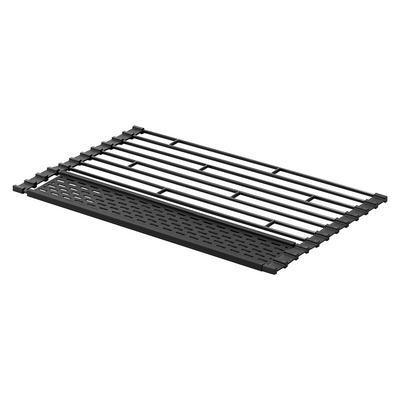 Yamazaki Folding Dish Drainer Tower with Silicone 42 X 26 X Includes Tray for Draining Small Storage Dish 5058 Tray, Small, Black, Approx. 0.8 Cm,