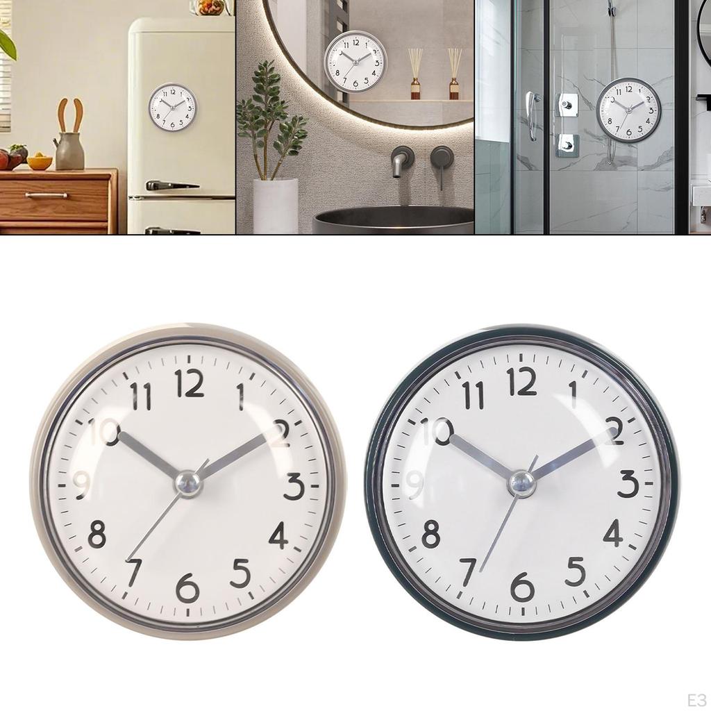 -resistant Wall Clock with Strong Suction Cup, Compact And Silent PP PVC for Interior