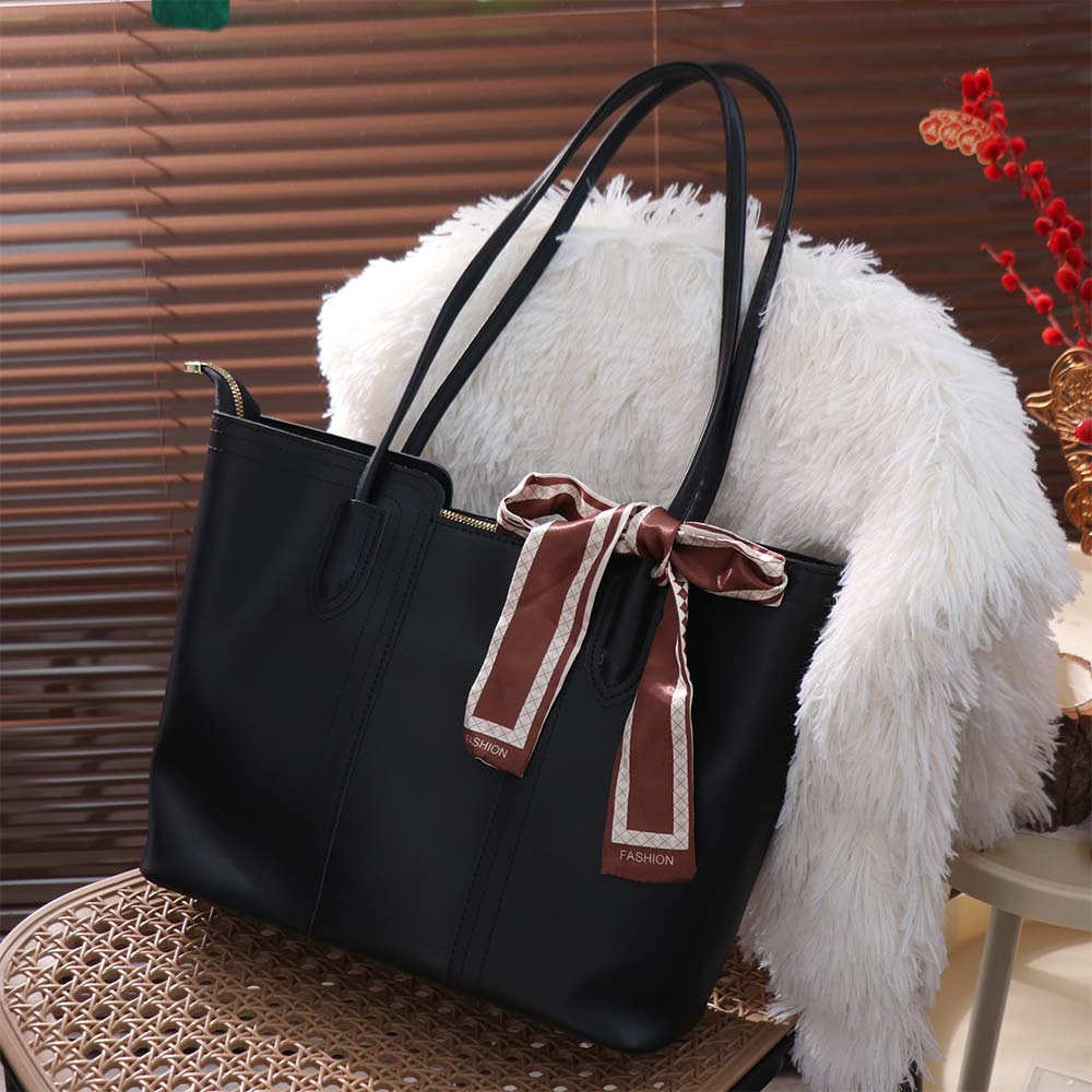 Silk Scarf One Shoulder Bag Korean Style Women Handbag Underarm Bag Tote Bag  Shopping