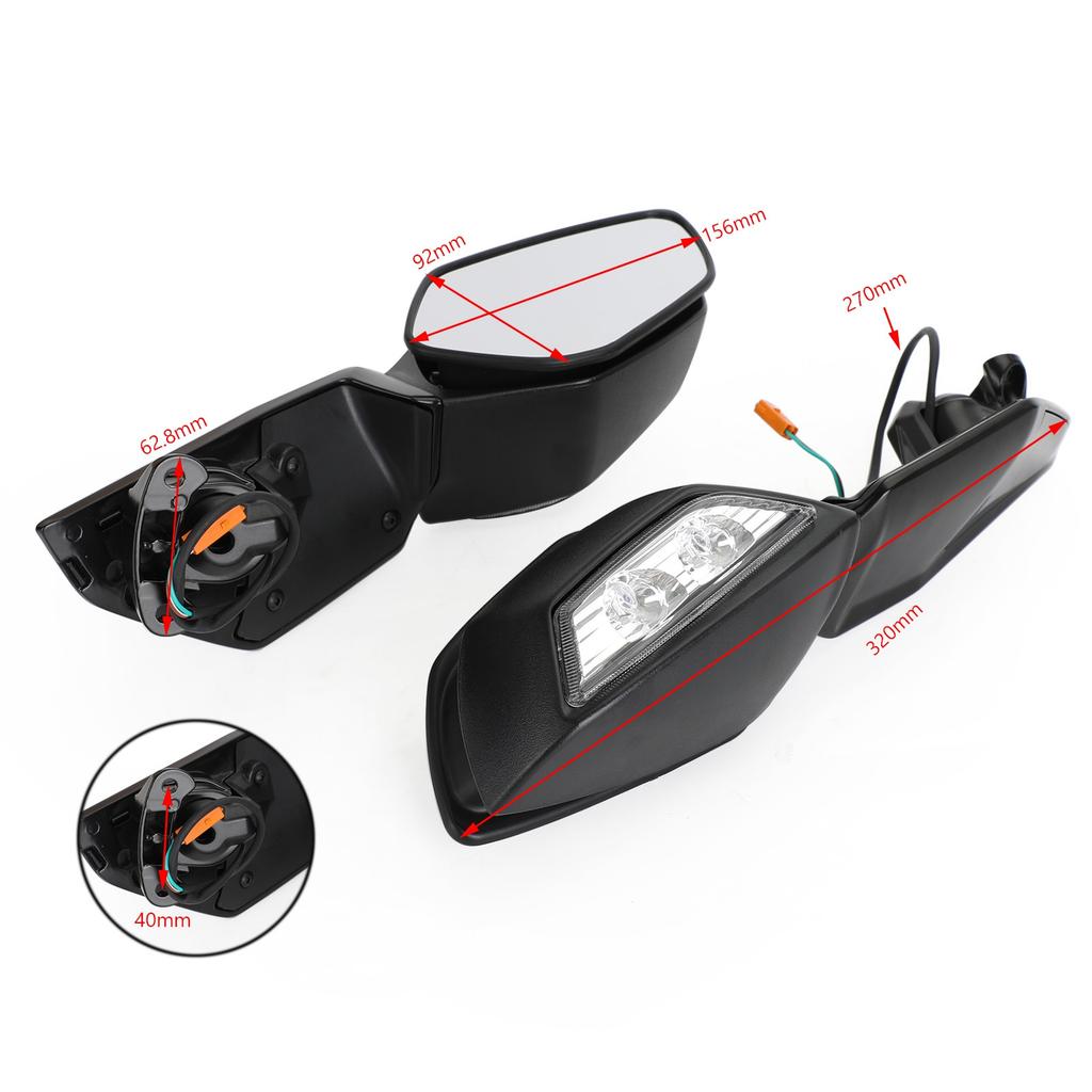 Left & Right Side Rear View Mirror Indicator For Kawasaki Ninja ZX10R 2016-2020