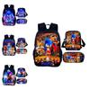 Sonic The Hedgehog 2 Book Bag Set With Waterresistant Polyester For School And Travel