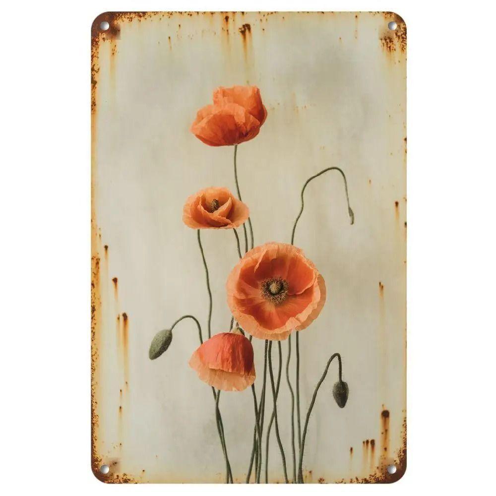 Vintage Metal Sign Live Life In Full Bloom Garden Wall Art Decor 20x30cm