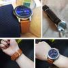 Echtes Leder Armband mit Schmetterlingsverschluss für Samsung/Huawei Uhr - Universell 20mm/22mm