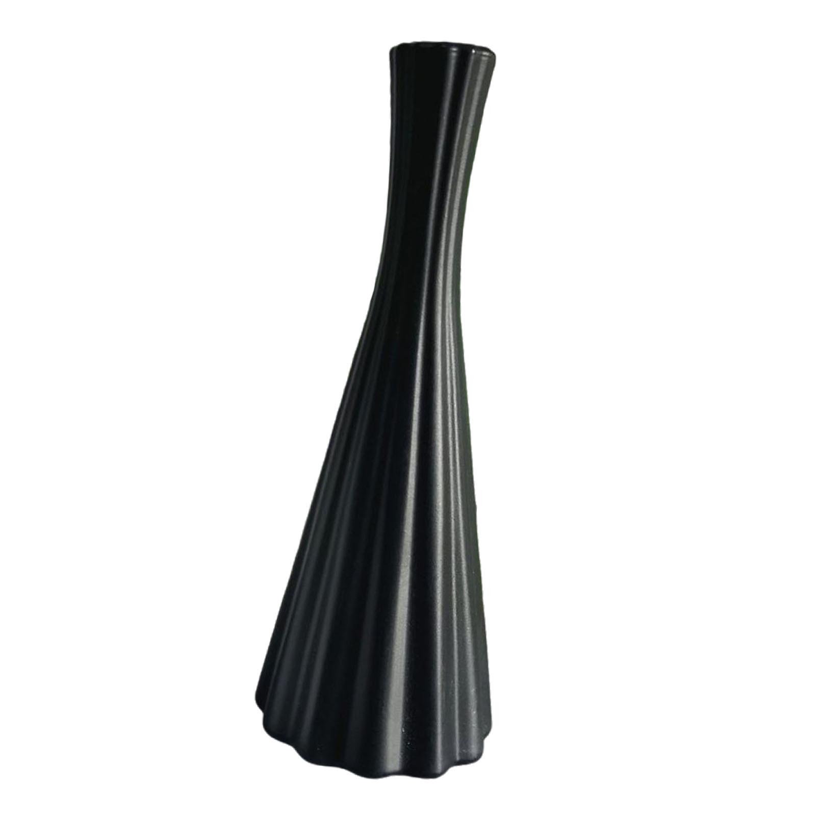 

Flower Vase Elegant Decorative Art Vase for Entrance Spring Festival Desk чорний
