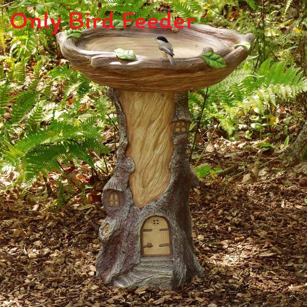 Garden Animal Resin Bird Feeder With Decorative Sculpture For Outdoor Water Features