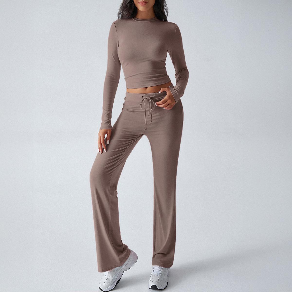

European Sporty Long-Sleeve Innerwear Set - Women s Spring/Summer 2026 Large верблюд