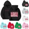 Kids Pullover Hoodie Loose Fit Long Sleeve with Letter Print and Pockets for Boys and Girls Casual Everyday Wear