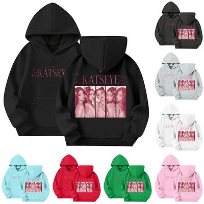 Kids Pullover Hoodie Loose Fit Long Sleeve with Letter Print and Pockets for Boys and Girls Casual Everyday Wear
