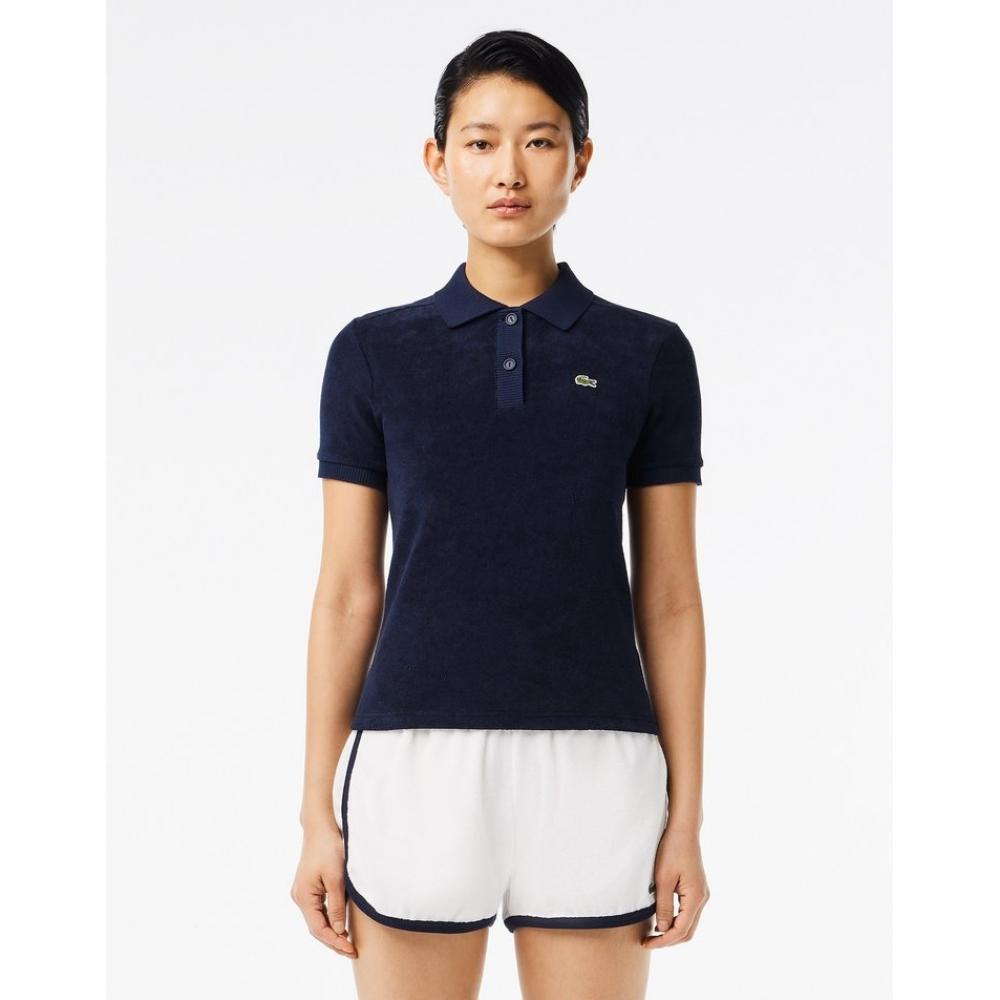 

LacoSte Women S Slim Fit Toweling Polo Shirt Df7244 54g 166 034